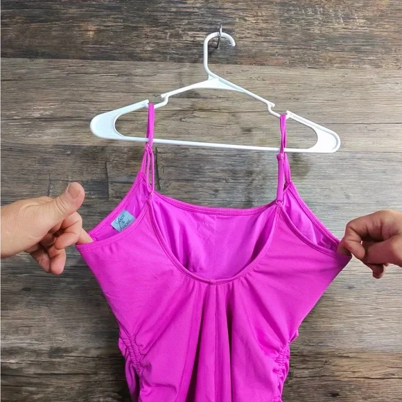 Shade & Shore Bright Pink Women's One Piece Swimsuit - Picture 3 of 10